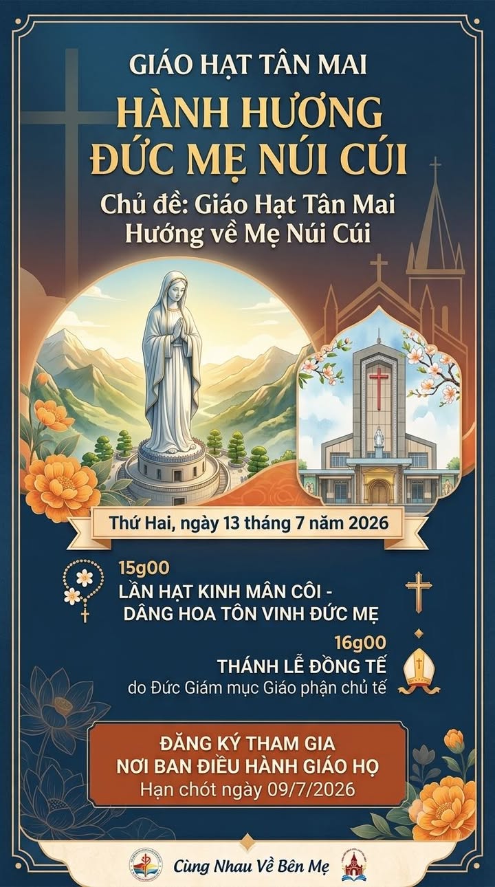 Giáo Hạt Tân Mai hành hương Đức Mẹ Núi Cúi.